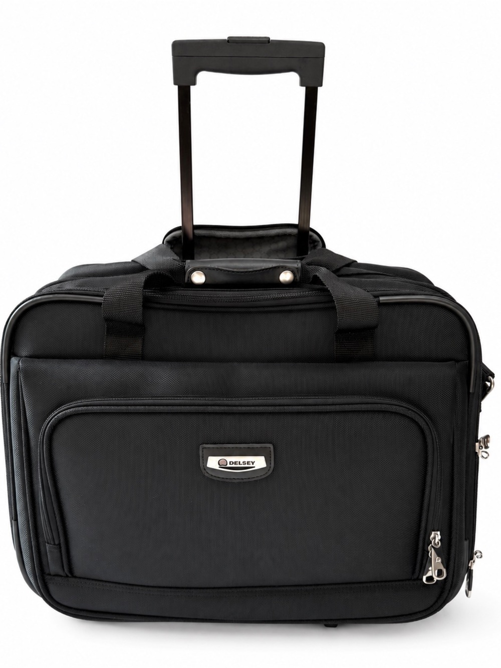 SOLD Delsey Rolling Mobile Office Laptop Briefcase Carry-On Travel Bag Black 18i
